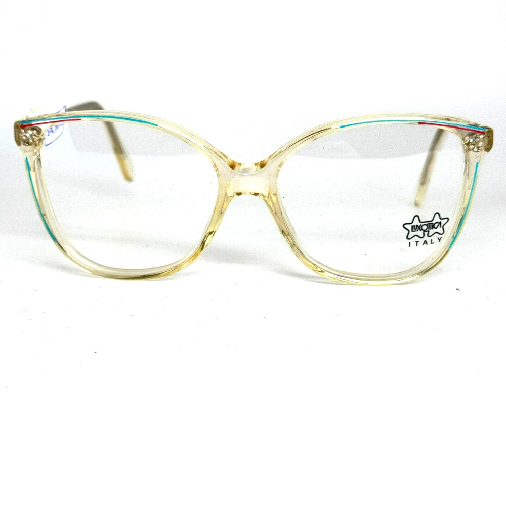 Luxottica LU 4138 Eyeglasses Frames‎ Cat Eye Full Rim Clear Multicolor H15338